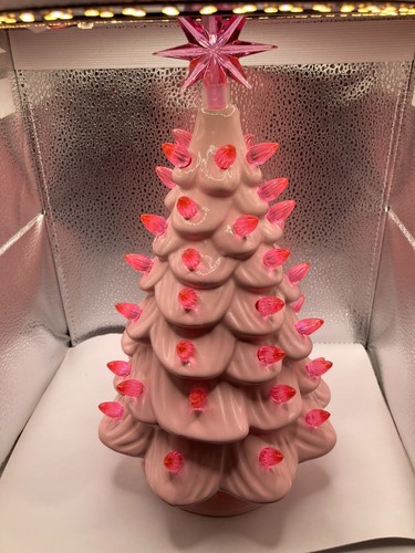 Pink ceramic christmas - ceramic,