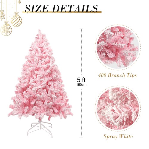 7ft snow flocked - snow, christmas