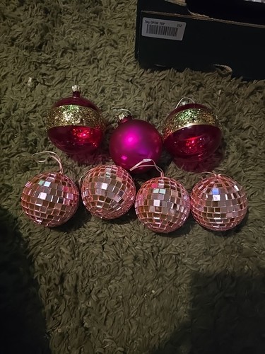 Set pink christmas tree - set,