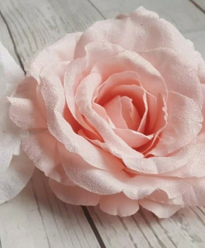 Large frosted blush pink white - blush,