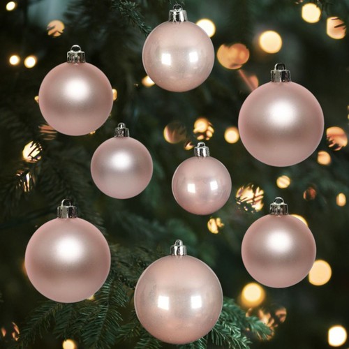 Blush pink christmas tree - christmas,
